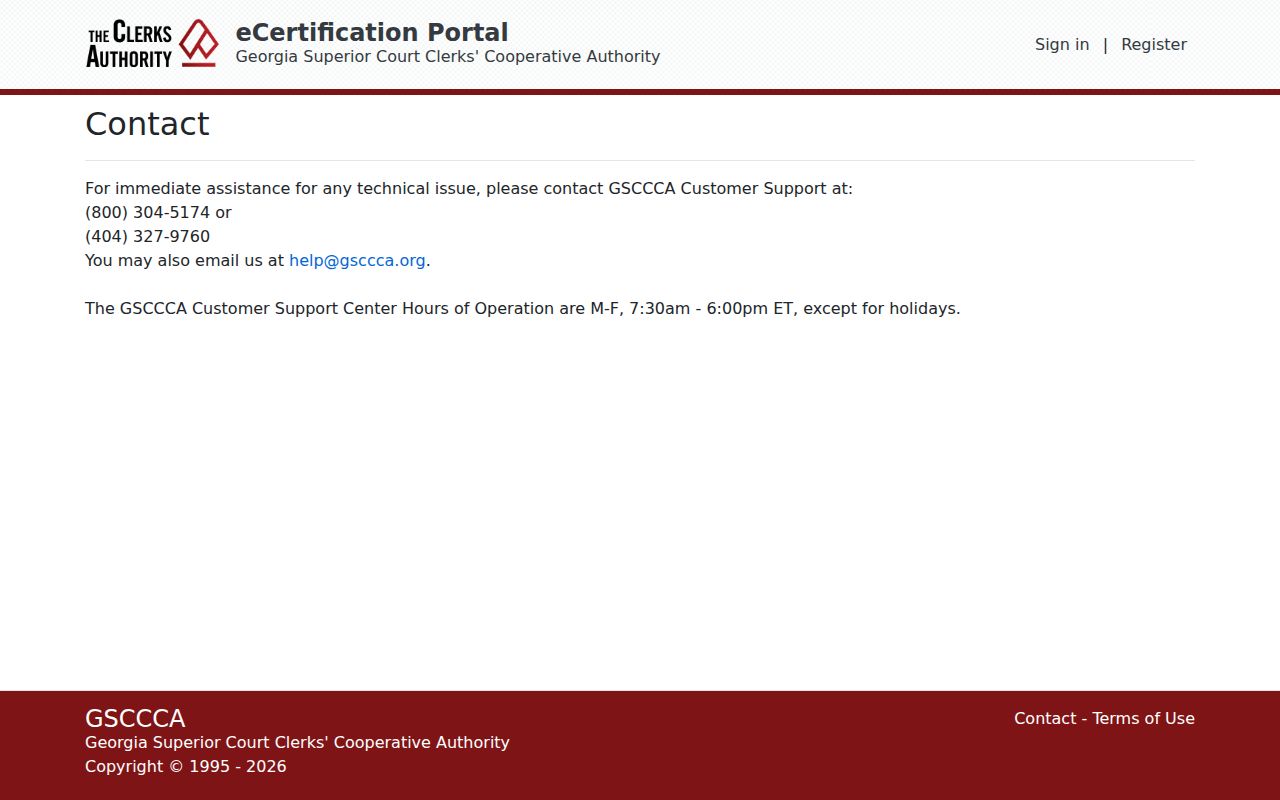 GSCCCA eCertification support for Berrien County court records