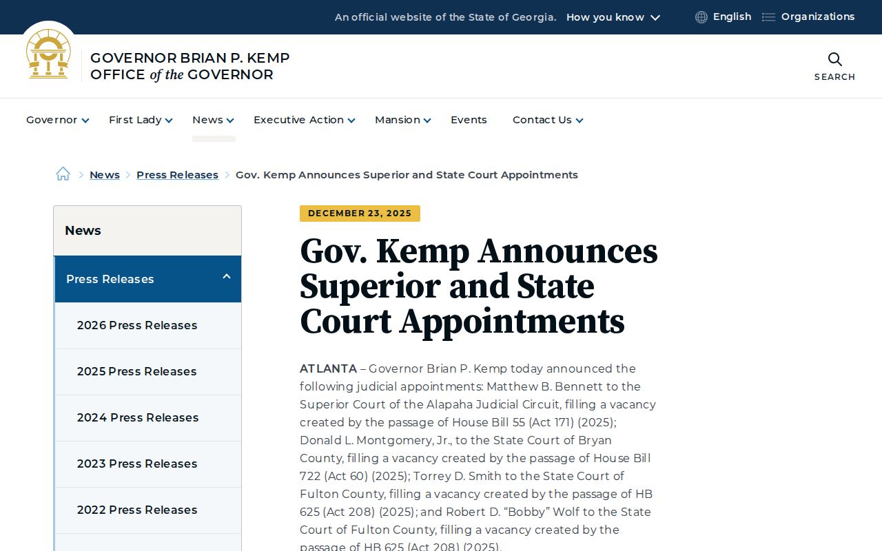 Berrien County criminal docket judicial appointment source
