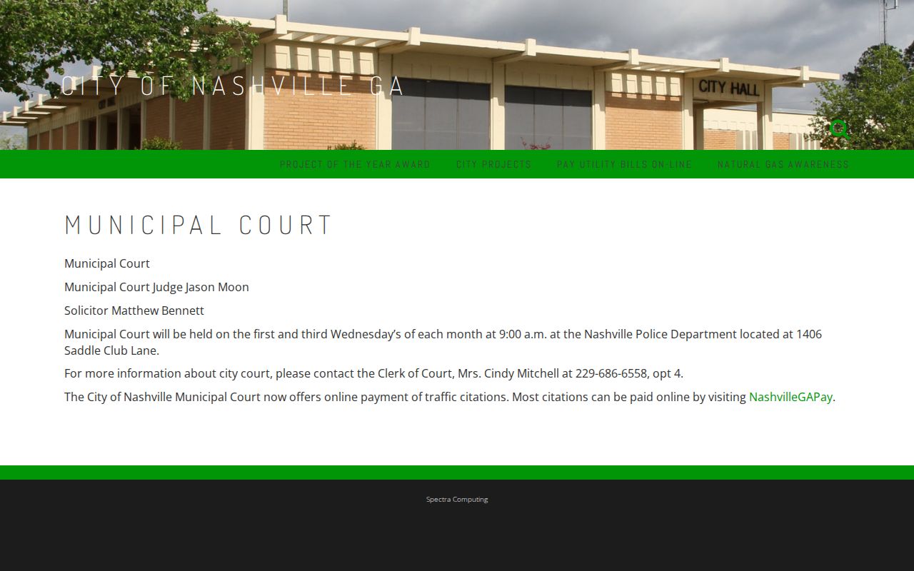 Nashville court docket Municipal Court information