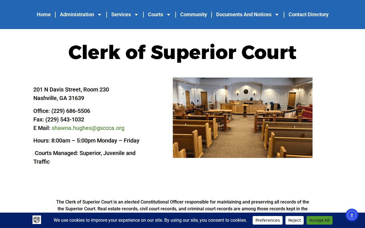 Berrien County court docket clerk office